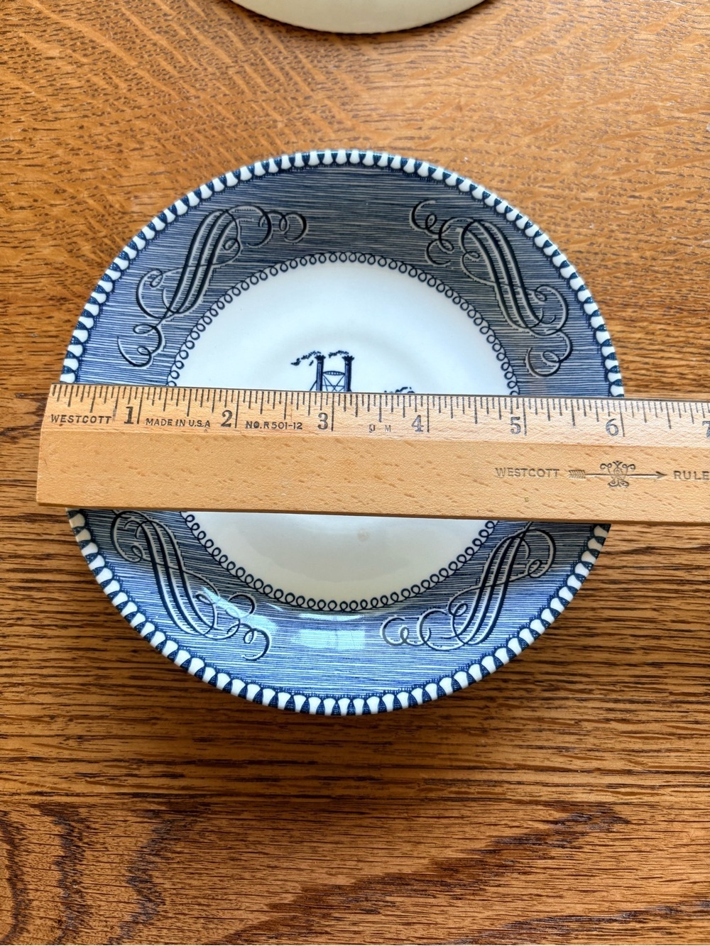 Vintage Currier & Ives “Low Water in the Mississippi"- set of 3 plates- 6 inches - Picture 8 of 10